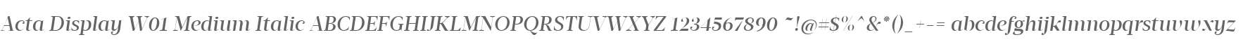 Acta Display W01 Medium Italic