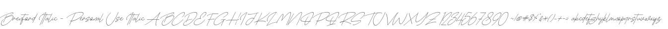 Brenford Italic - Personal Use