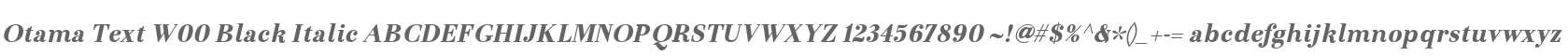 Otama Text W00 Black Italic