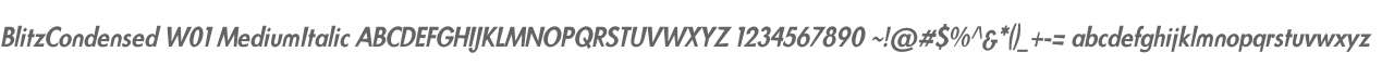 BlitzCondensed W01 MediumItalic