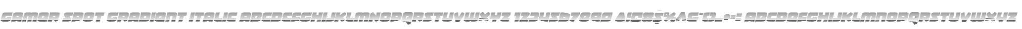 Gamer Spot Gradient Italic