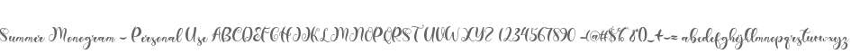 Summer Monogram - Personal Use