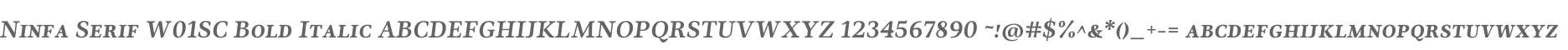 Ninfa Serif W01SC Bold Italic