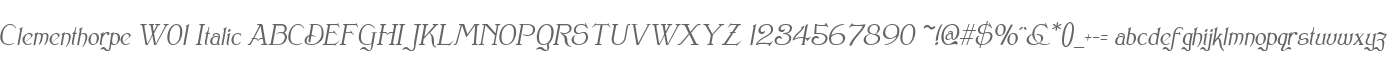 Clementhorpe W01 Italic