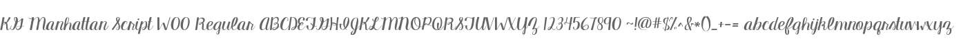 KG Manhattan Script W00 Regular