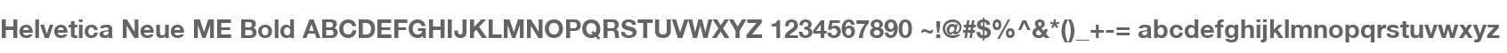 Helvetica Neue ME Bold