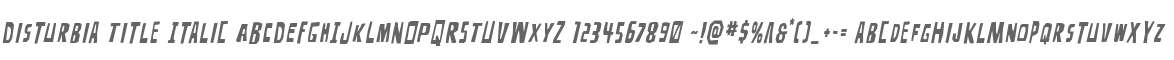 Disturbia Title Italic