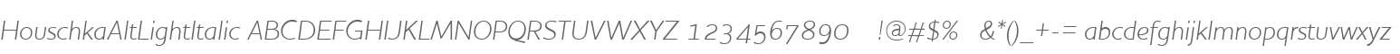 HouschkaAltLightItalic