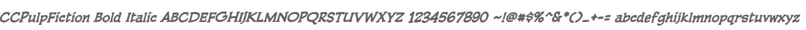 CCPulpFiction Bold Italic