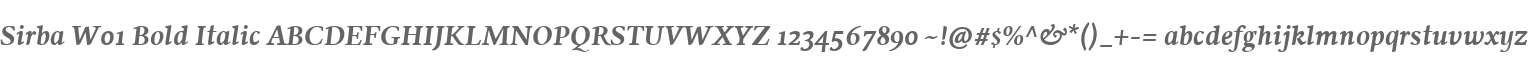 Sirba W01 Bold Italic