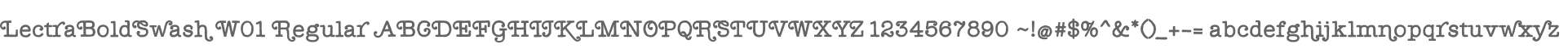 LectraBoldSwash W01 Regular