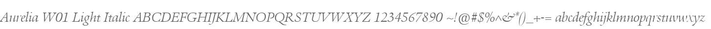 Aurelia W01 Light Italic