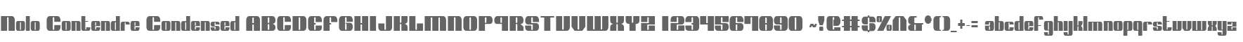 Nolo Contendre Condensed