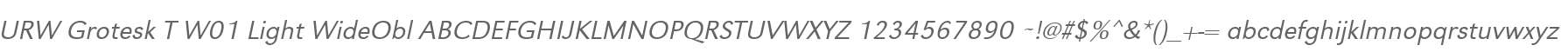 URW Grotesk T W01 Light WideObl