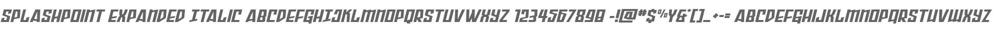 Splashpoint Expanded Italic