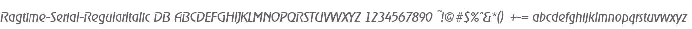 Ragtime-Serial-RegularItalic DB