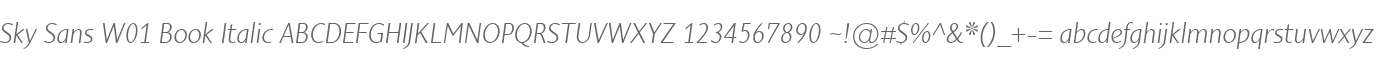 Sky Sans W01 Book Italic