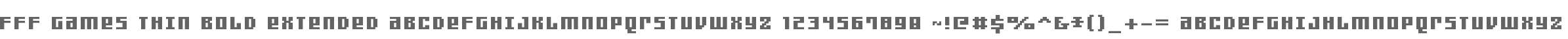 FFF Games Thin Bold Extended