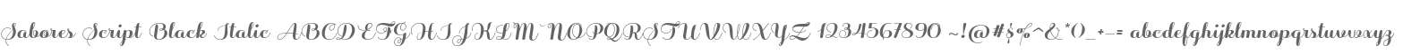 Sabores Script Black Italic
