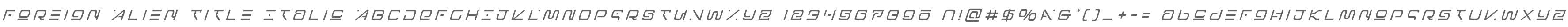 Foreign Alien Title Italic