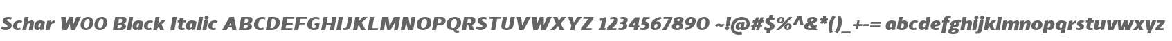 Schar W00 Black Italic