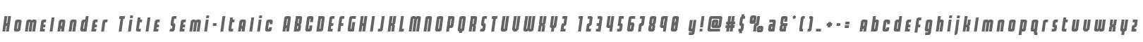 Homelander Title Semi-Italic