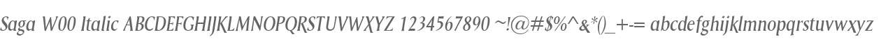 Saga W00 Italic