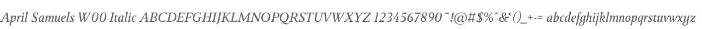 April Samuels W00 Italic
