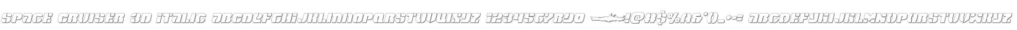 Space Cruiser 3D Italic