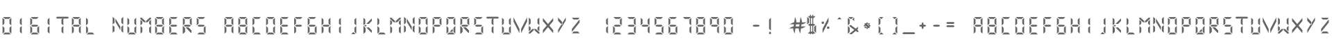 Digital Numbers