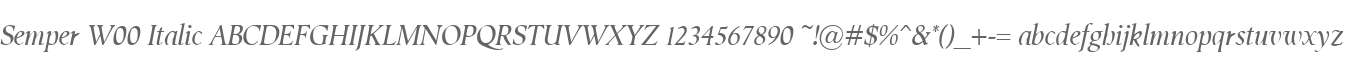 Semper W00 Italic