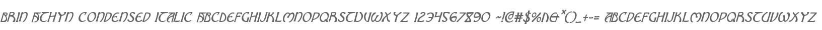 Brin Athyn Condensed Italic