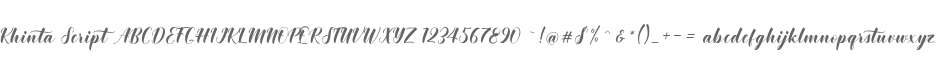 Khinta Script