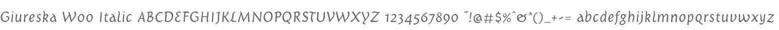 Giureska W00 Italic