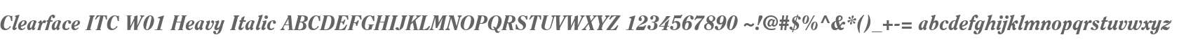 Clearface ITC W01 Heavy Italic
