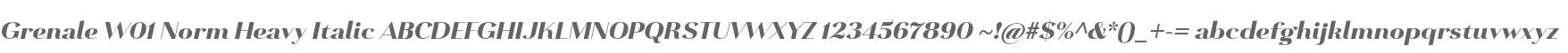 Grenale W01 Norm Heavy Italic