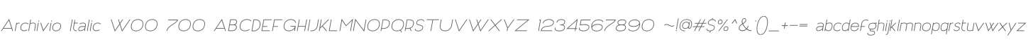 Archivio Italic W00 700