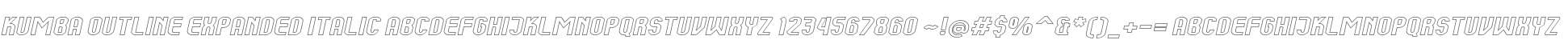 Kumba Outline Expanded Italic