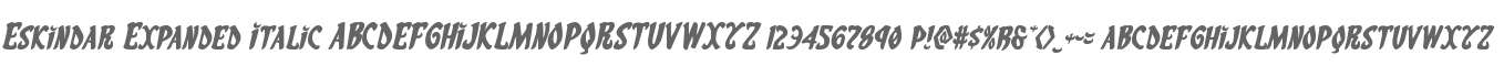 Eskindar Expanded Italic