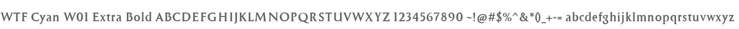 WTF Cyan W01 Extra Bold