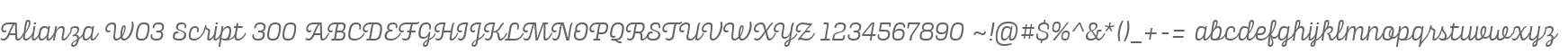 Alianza W03 Script 300