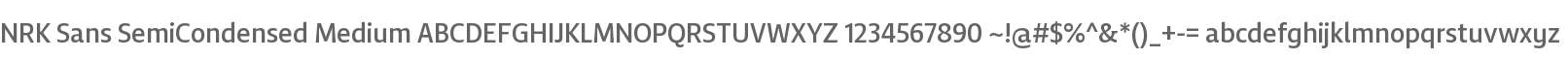 NRK Sans SemiCondensed Medium