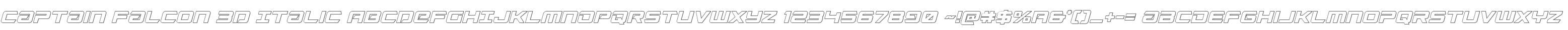 Captain Falcon 3D Italic