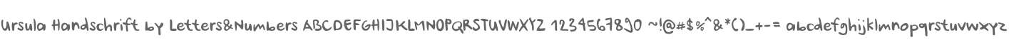 Ursula Handschrift by Letters&Numbers