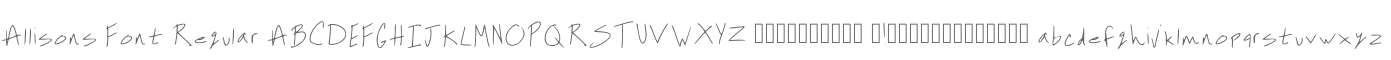 Allisons Font