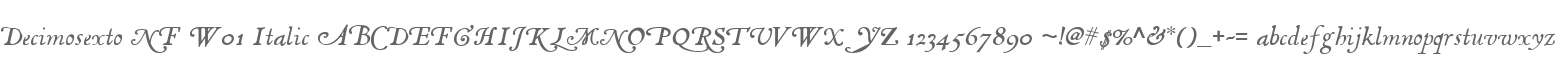 Decimosexto NF W01 Italic