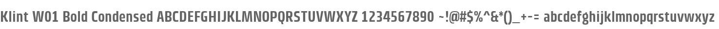Klint W01 Bold Condensed