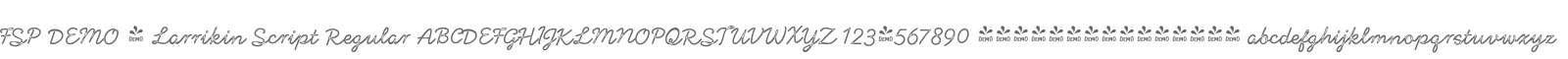 FSP DEMO - Larrikin Script