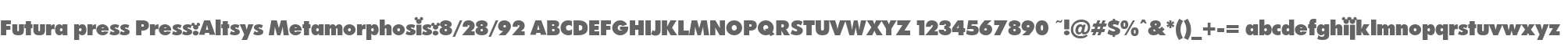 Futura press Press:Altsys Metamorphosis:8/28/92