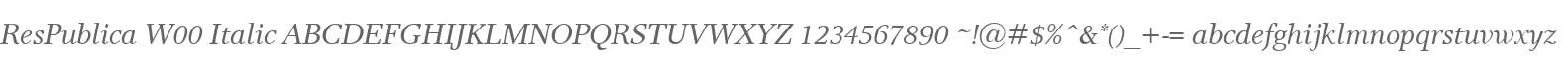ResPublica W00 Italic